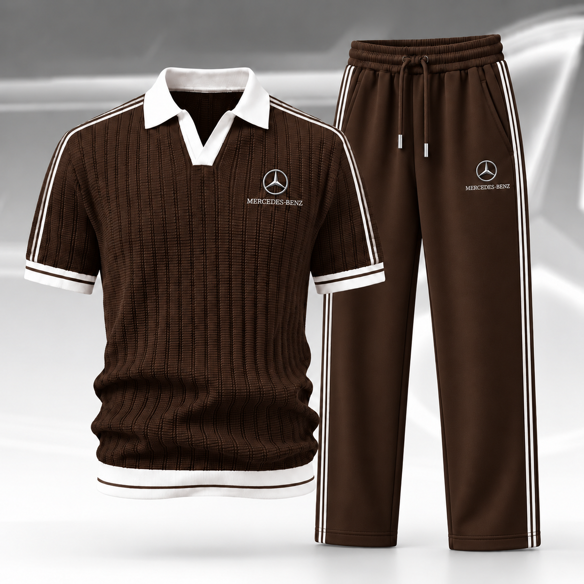 Merc Cosmo All Over Printed Zip-Polo and Sweatpants Set