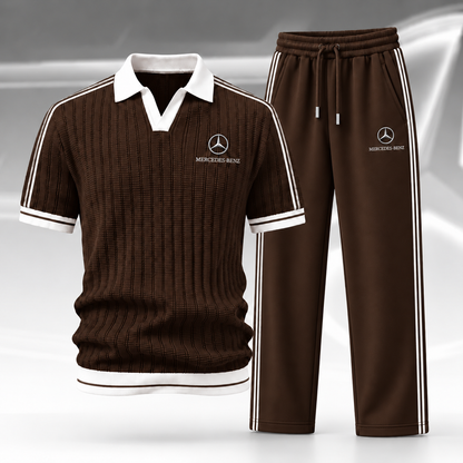Merc Cosmo All Over Printed Zip-Polo and Sweatpants Set