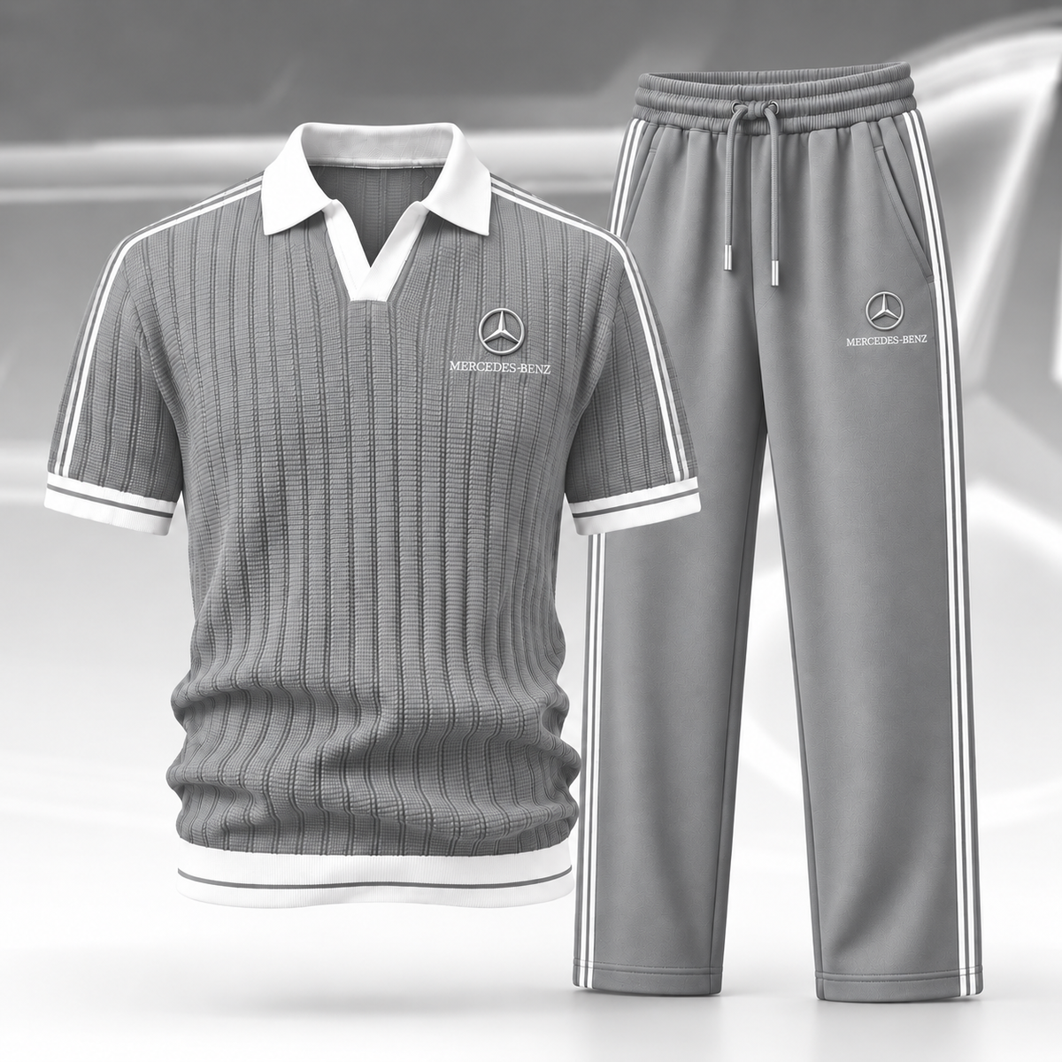 Merc Cosmo All Over Printed Zip-Polo and Sweatpants Set