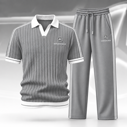 Merc Cosmo All Over Printed Zip-Polo and Sweatpants Set