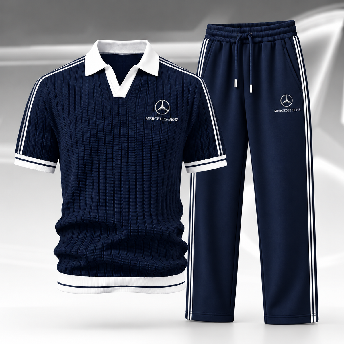 Merc Cosmo All Over Printed Zip-Polo and Sweatpants Set