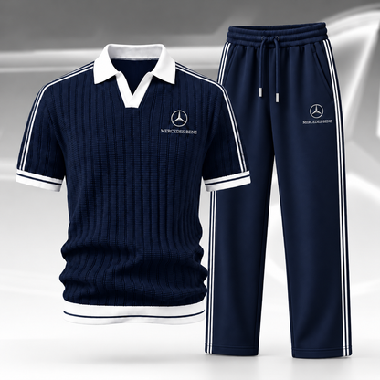 Merc Cosmo All Over Printed Zip-Polo and Sweatpants Set