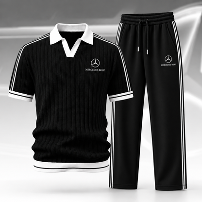 Merc Cosmo All Over Printed Zip-Polo and Sweatpants Set