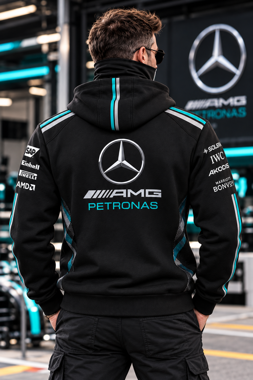 Personalized Merc AMG Petronas Masked Hoodie