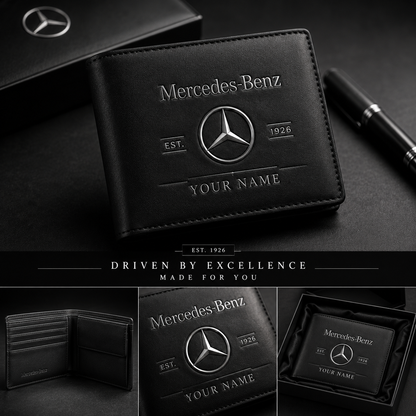 Personalized Merc 1926 Leather Wallet , Leather Gift , Father Day Gifts , Holiday Gift