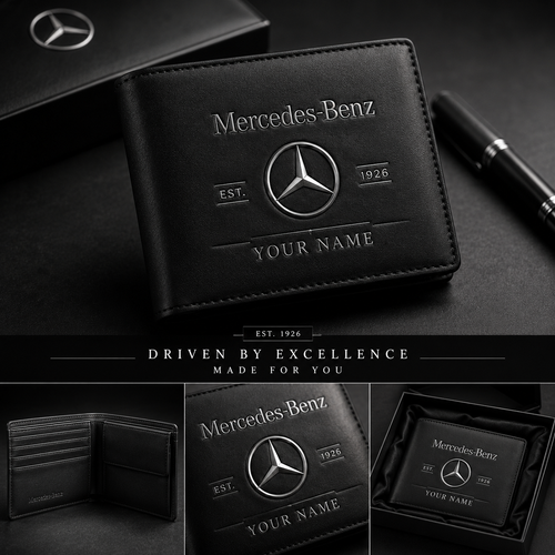 Personalized Merc 1926 Leather Wallet , Leather Gift , Father Day Gifts , Holiday Gift