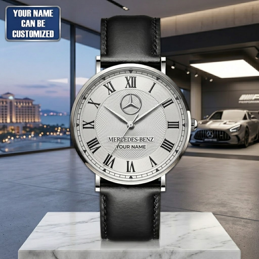 Personalized Merc Movation Leather Watch