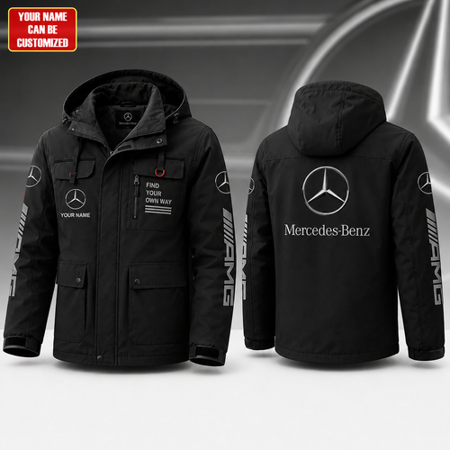 Personalized Merc Amg Style Windbreaker Hooded Jacket