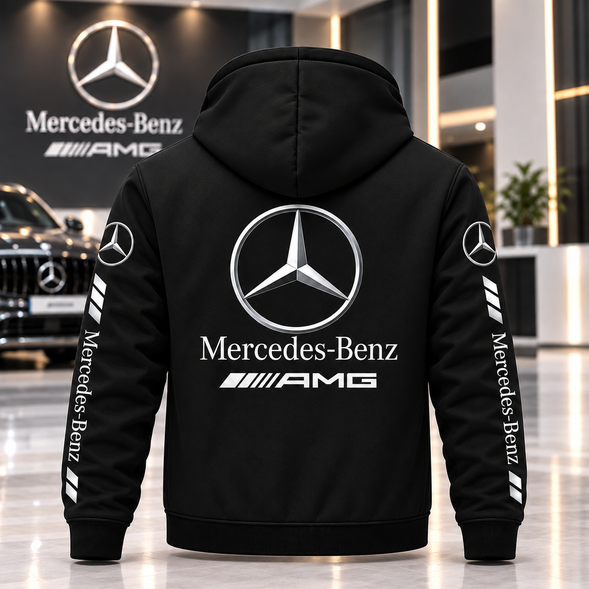 Personalized Merc Amg 2026 Fleece 3D Unisex Hooded Jacket
