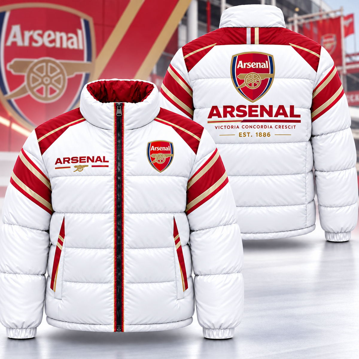 Ars The Gunners Puffer Thermal Stand Collar Jacket