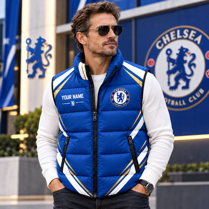 Chelsea FC 2026 Sleeveless Puffer Vest Jacket