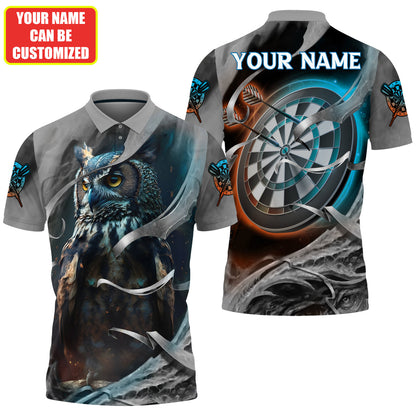 Dartboard Night Owl Personalized Name 3D Shirt For Darts Player S130701