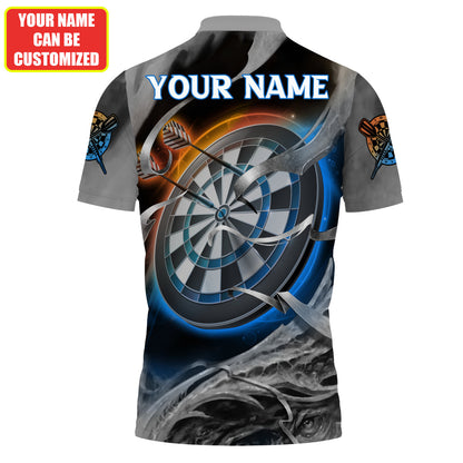Dartboard Polar Bear Personalized Name 3D Shirt For Darts Player S130705