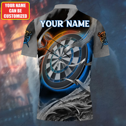Dartboard Polar Bear Personalized Name 3D Shirt For Darts Player S130705