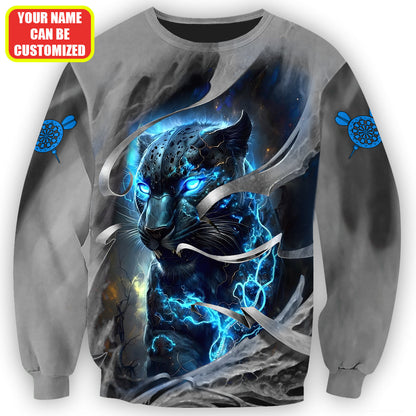 Dartboard Blue Panther Personalized Name 3D Shirt For Darts Player S070701