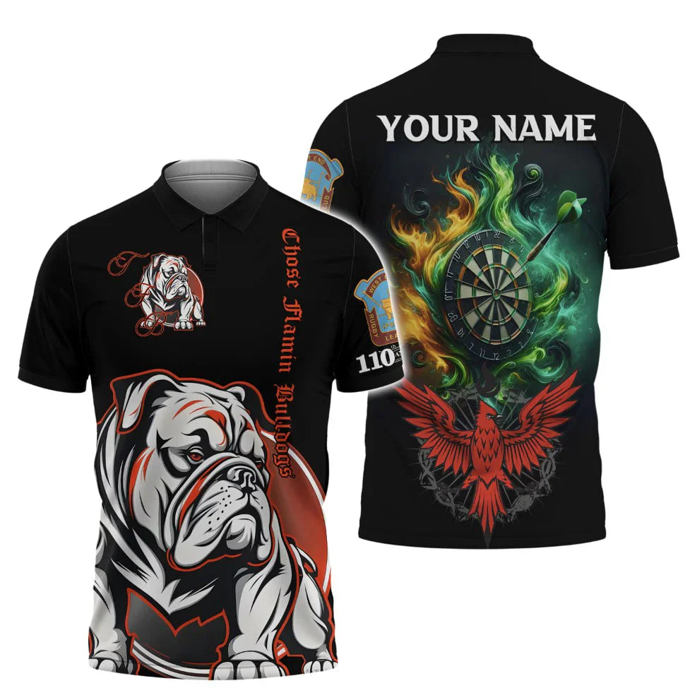 Personalized Name Bulldog Darts All Over Printed Unisex Shirt