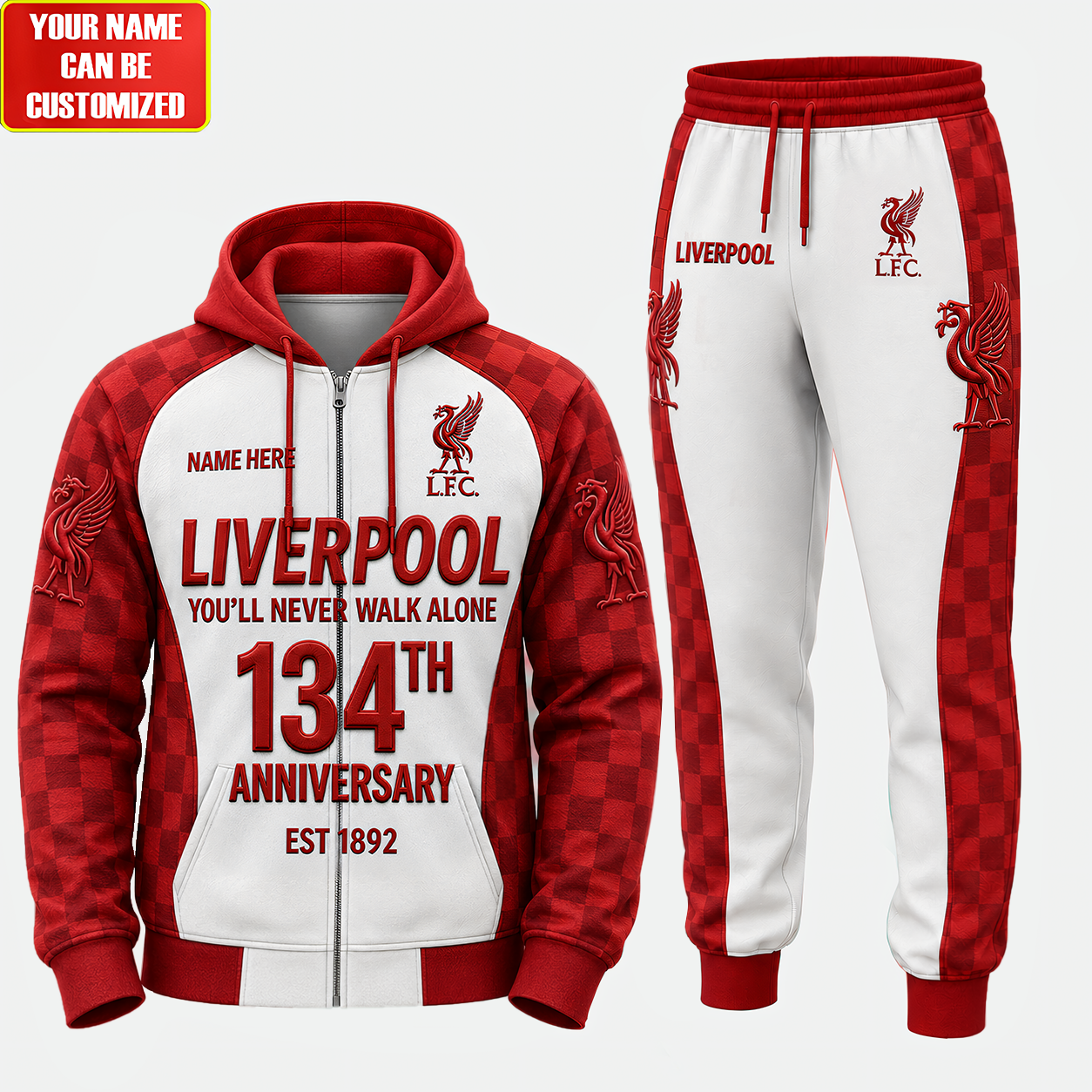 Personalized LVP EST 1892 3D All over Printed Hoodie and Sweatpants set