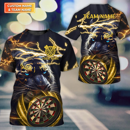 Gold Tiger Darts Personalized 3D Polo Shirt For Dart Team Player