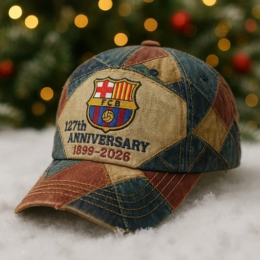 Personalized Barca FC 127th Anniversary Denim Cap V2