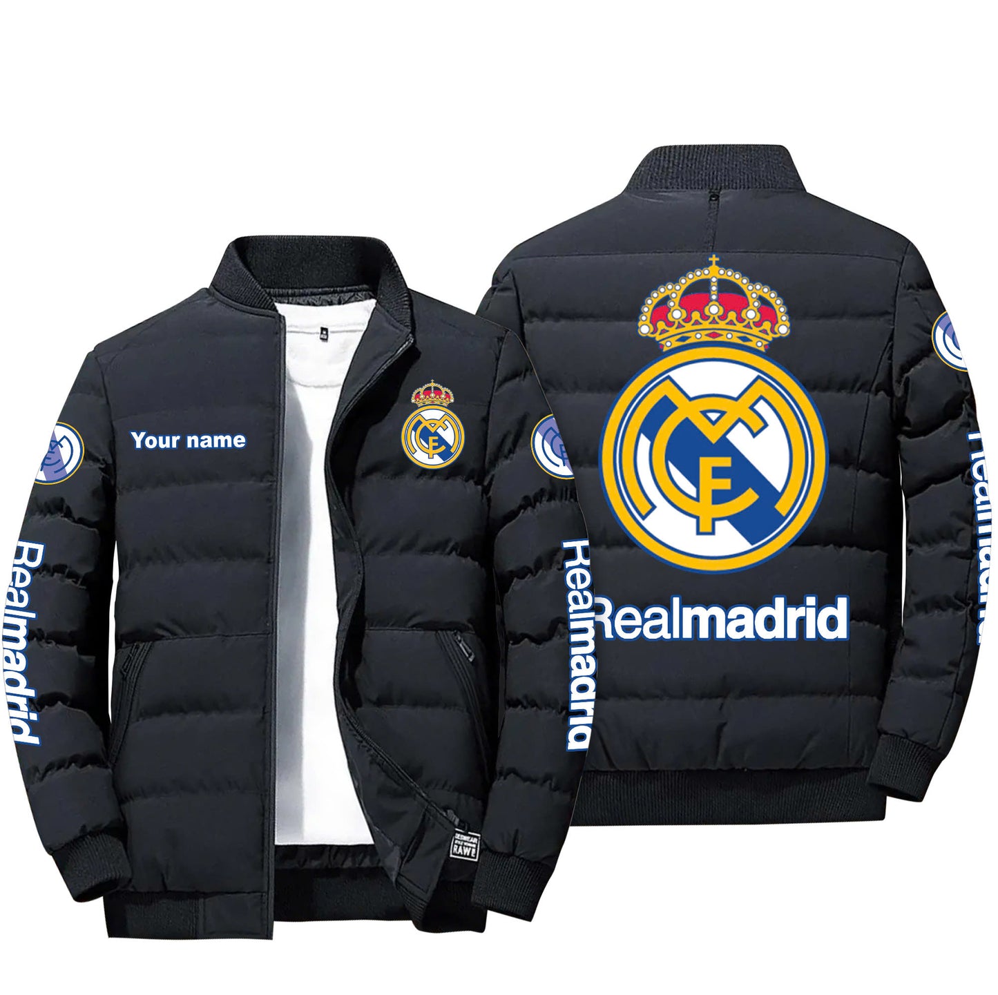 Personalized Real Madrid Puffer Jacket Q190803