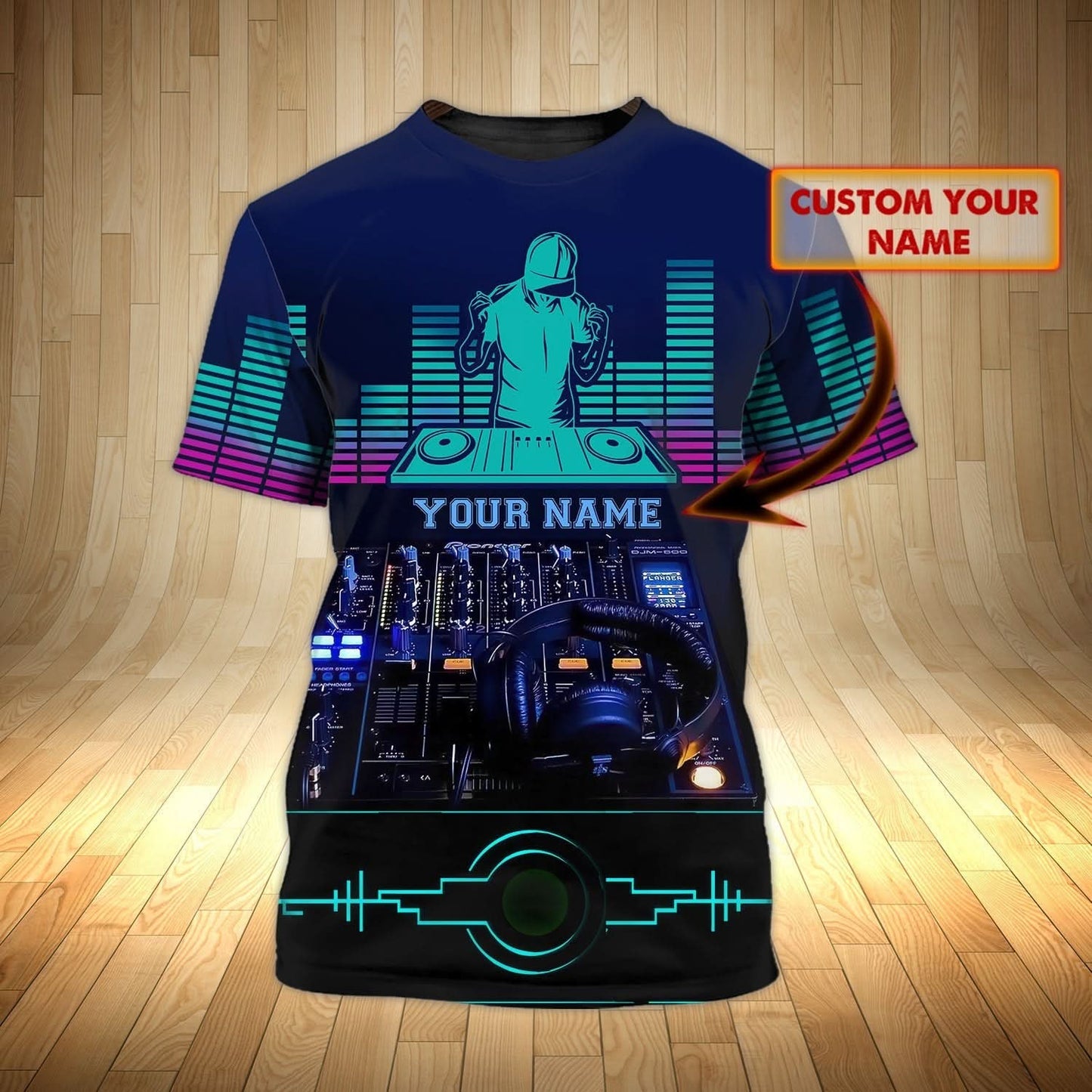Personalized Name DJ9 All Over Printed Unisex TShirt