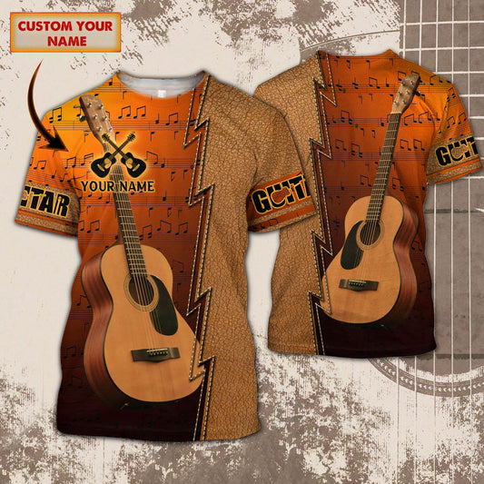 Personalized Name Guitar , Acoustic guitar 10 All Over Printed Unisex Shirt - YL97