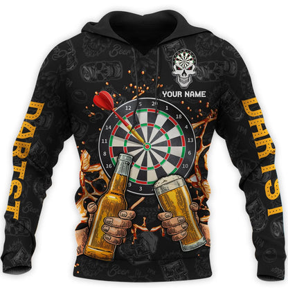 Personalized Name Darts Player All Over Printed Unisex Shirt - LP15