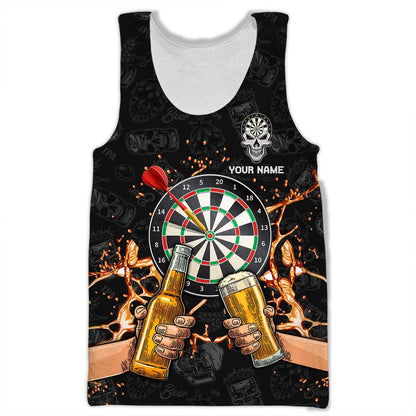 Personalized Name Darts Player All Over Printed Unisex Shirt - LP15