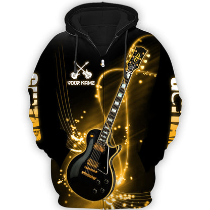 Personalized Name Electric Guitar All Over Printed Unisex Shirt