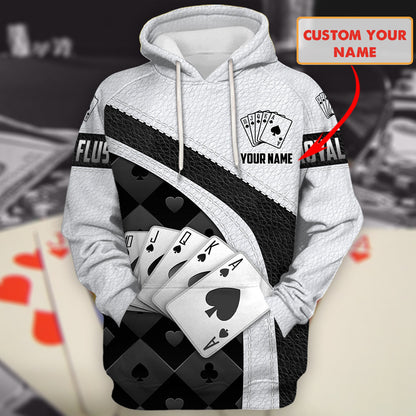 Personalized Name Poker Royal Flush All Over Printed Unisex Shirt