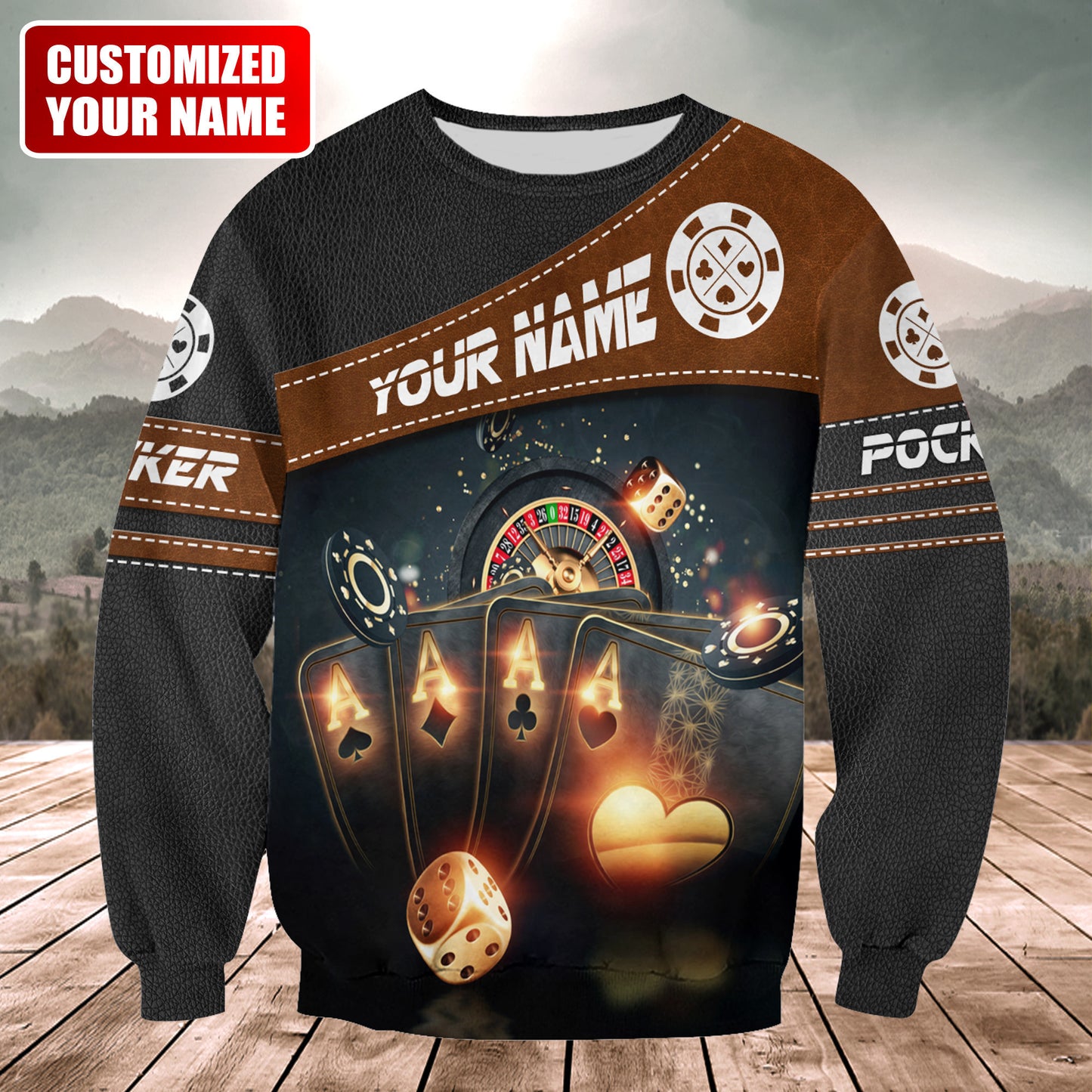 Personalized Name Poker Q2 All Over Printed Unisex Shirt