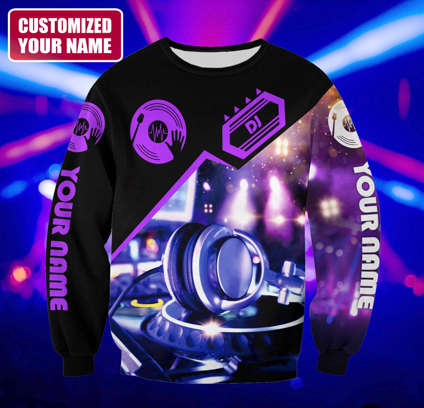 Personalized Name DJ Disc Jockey All Over Printed Unisex Shirt