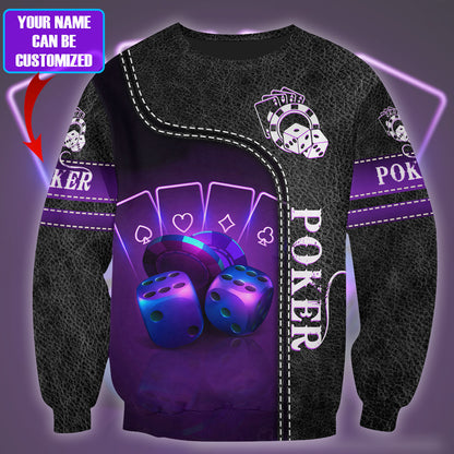 Purple Poker All Over Printed Unisex Shirt