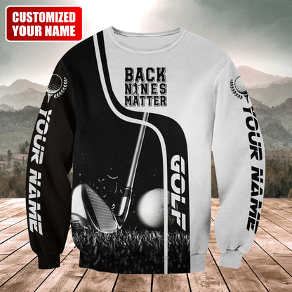 Personalized Name Golf Back Nine Matter All Over Printed Unisex Shirt