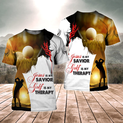 Personalized Name Golf Therapy All Over Printed Unisex Shirt