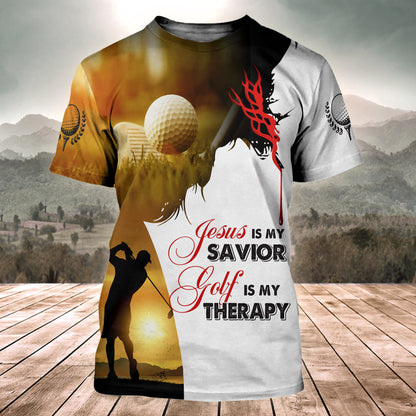 Personalized Name Golf Therapy All Over Printed Unisex Shirt