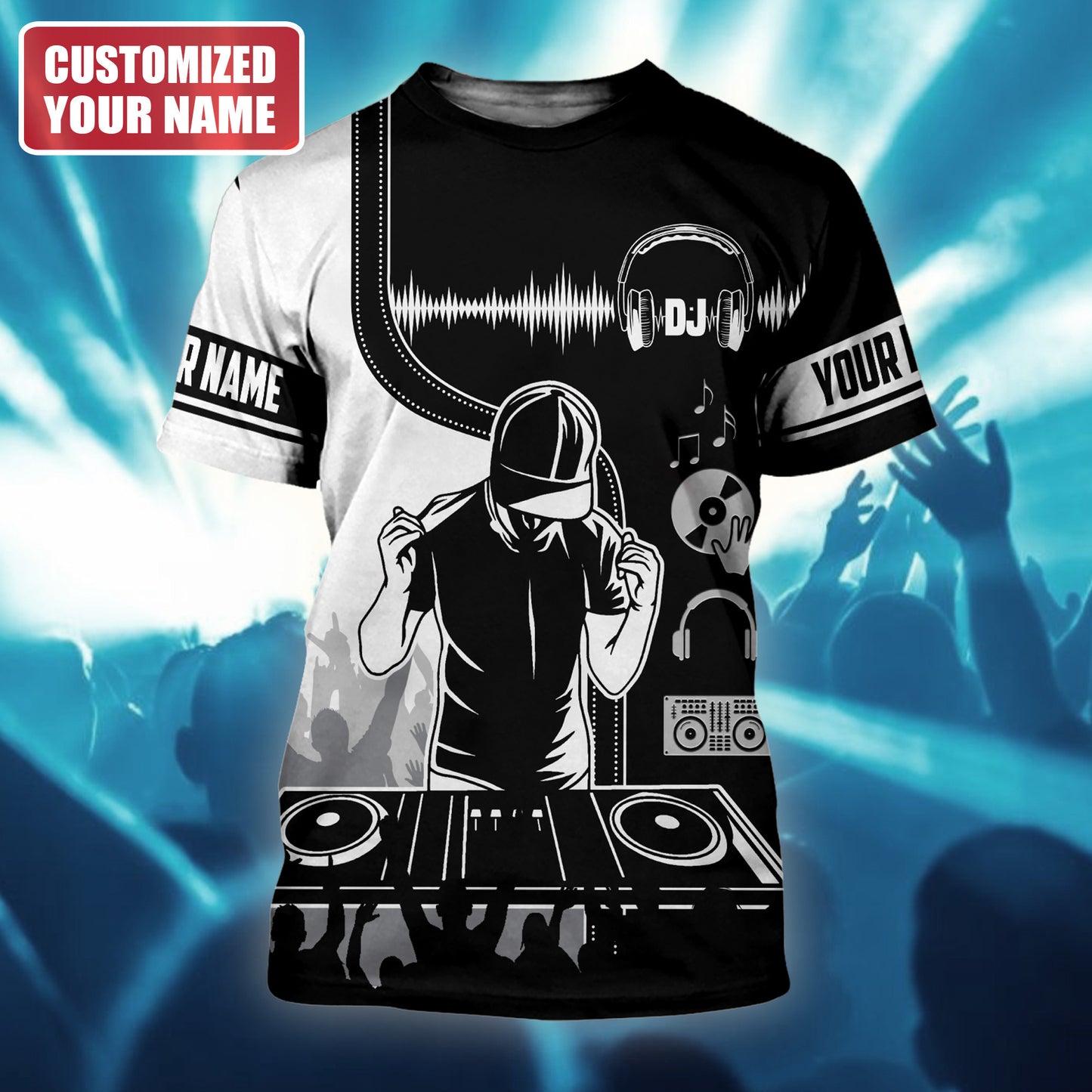 Personalized Name DJ Disc Jockey Q7 All Over Printed Unisex Shirt Q050405