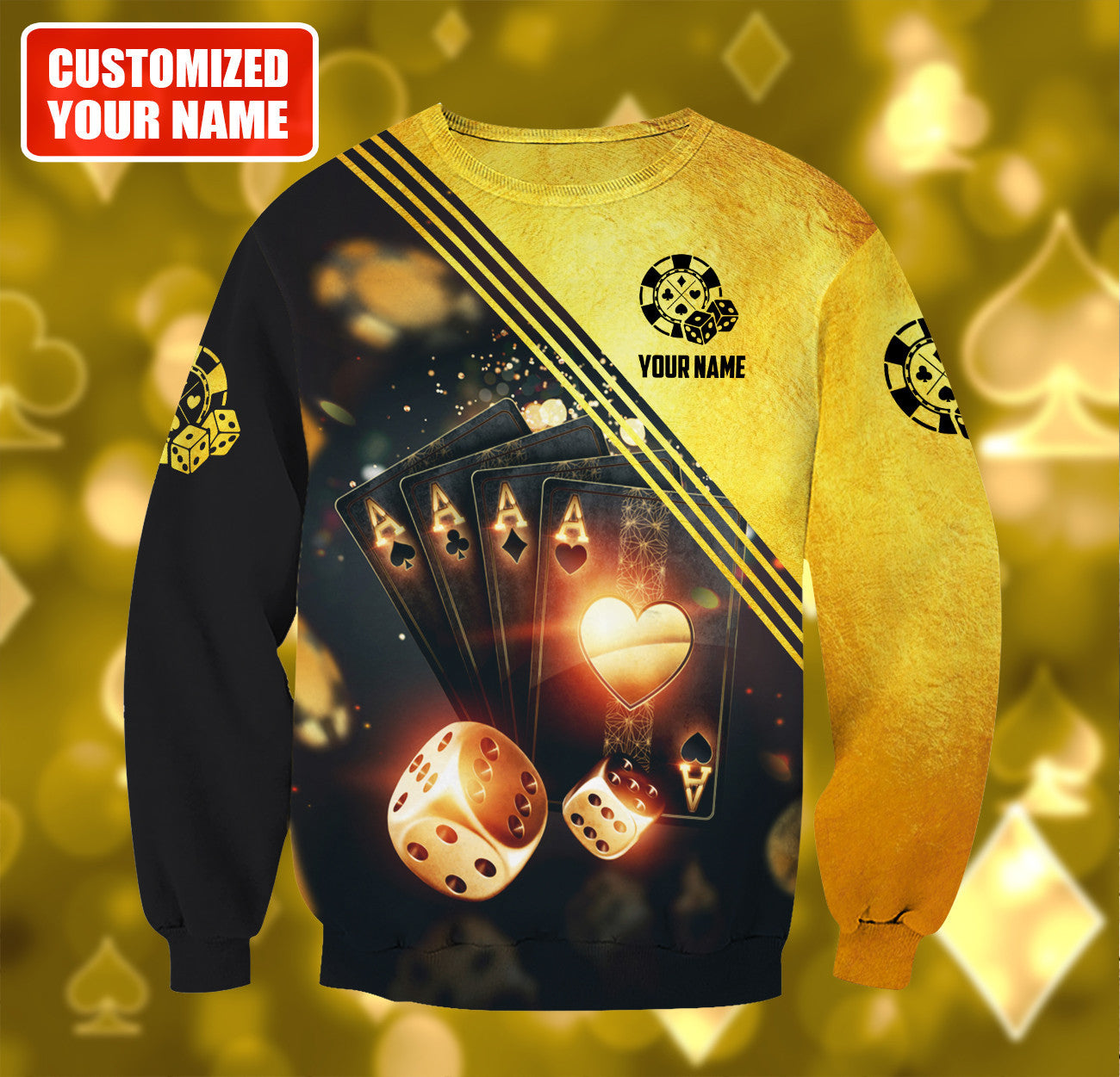 Personalized Name Poker Q6 All Over Printed Unisex Shirt