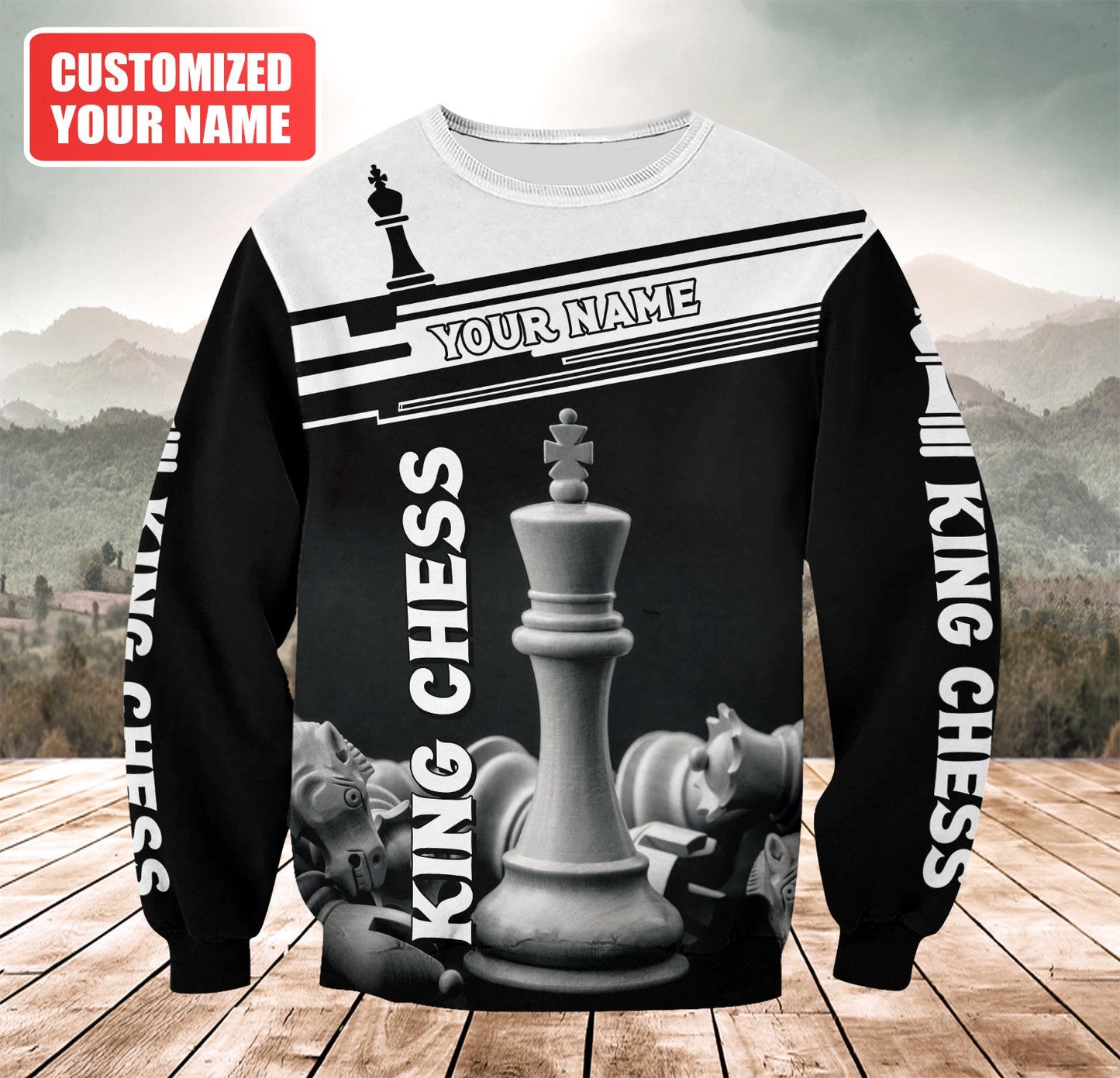 Personalized Name King Chess Q5 All Over Printed Unisex Shirt