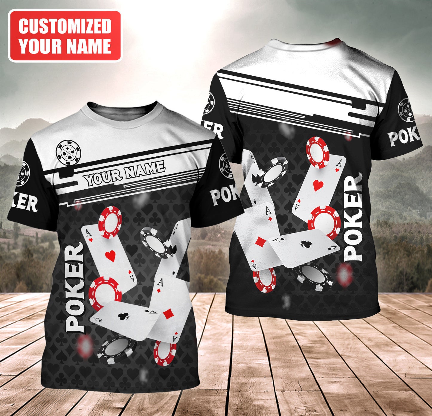 Personalized Name Poker Q9 All Over Printed Unisex Shirt