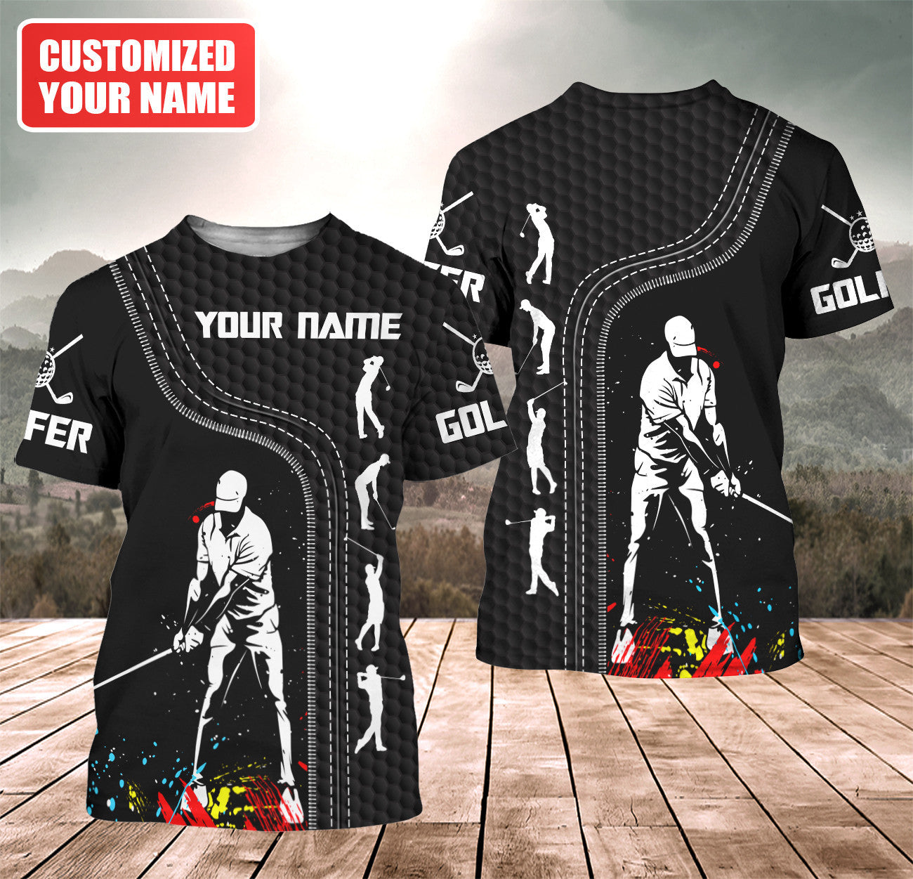 Personalized Name Golf Q12 All Over Printed Unisex Shirt