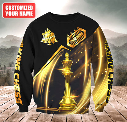 Personalized Name King Chess Luxury All Over Printed Unisex Shirt