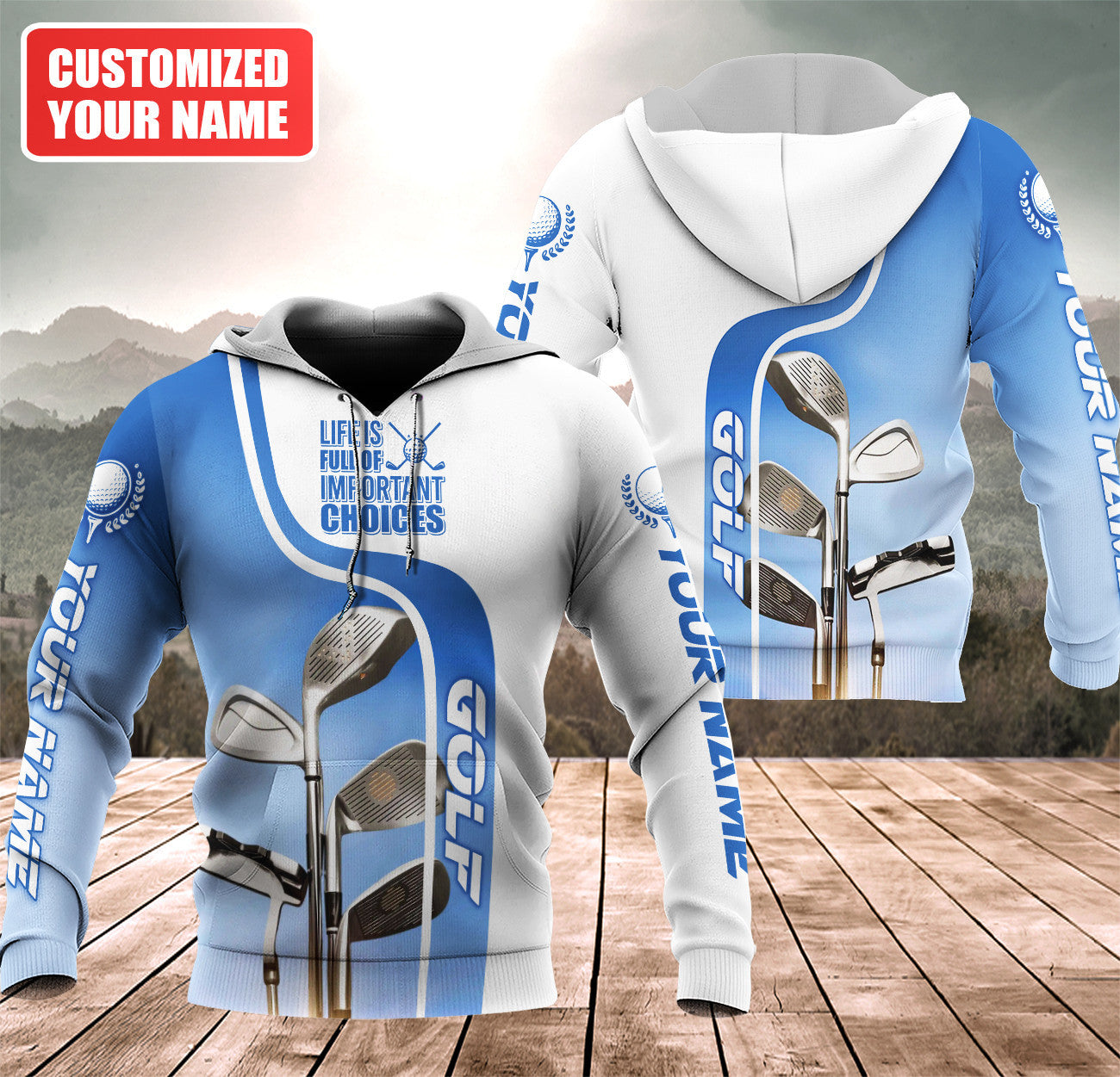 Personalized Name Golf Life Is Full Of Important Choices All Over Printed Unisex Shirt