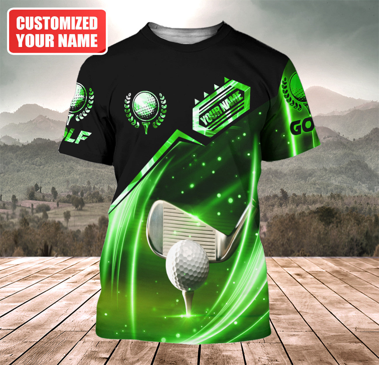 Personalized Name Golf Q18 All Over Printed Unisex Shirt