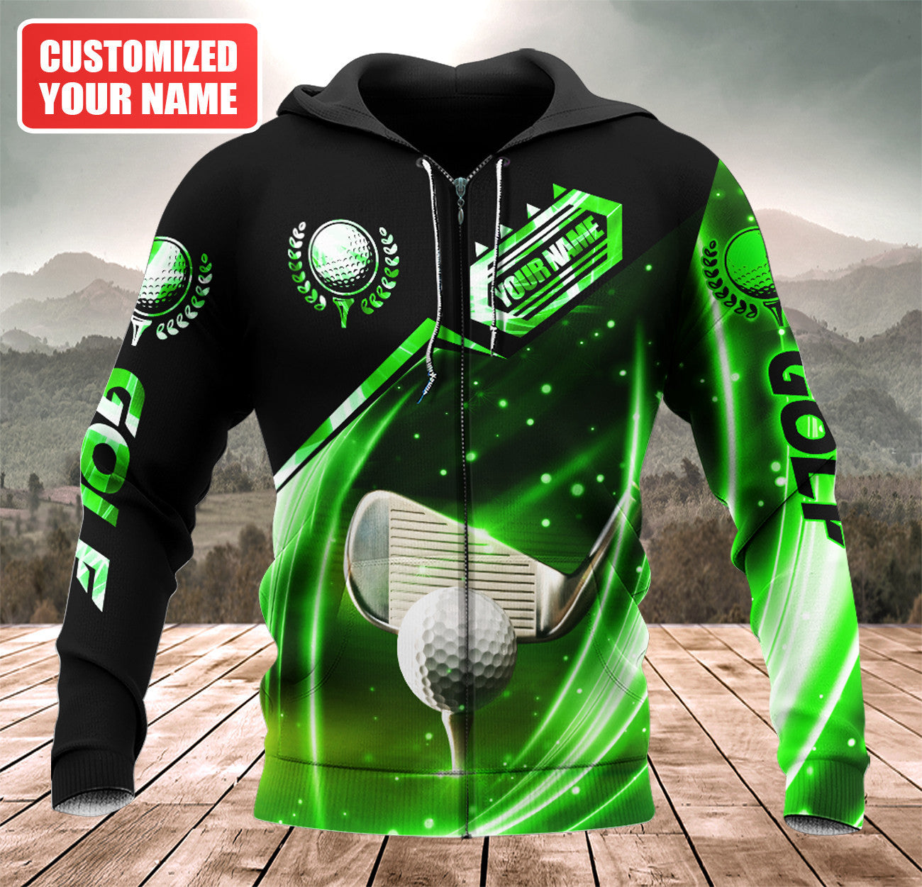 Personalized Name Golf Q18 All Over Printed Unisex Shirt