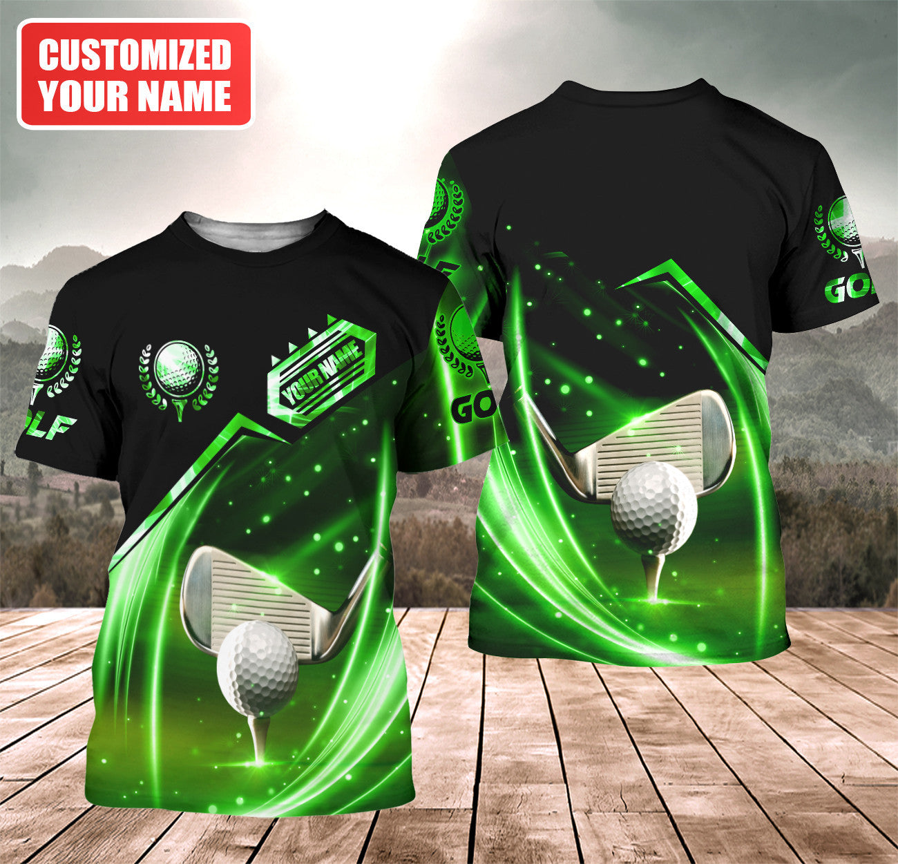 Personalized Name Golf Q18 All Over Printed Unisex Shirt