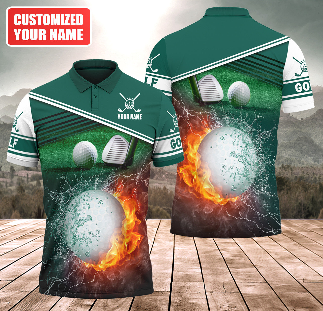 Personalized Name Golf Q20 All Over Printed Unisex Shirt