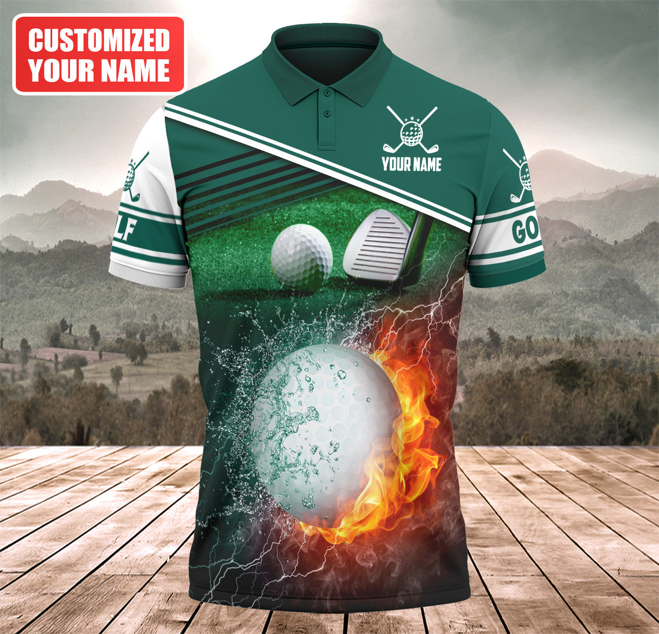 Personalized Name Golf Q20 All Over Printed Unisex Shirt