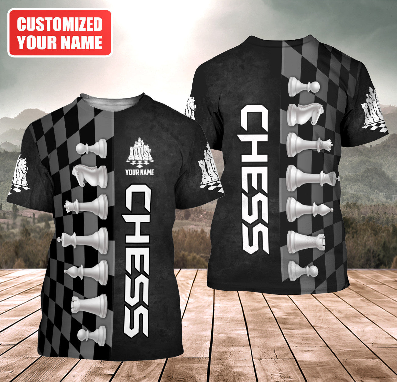 Personalized Name Chess Q2 All Over Printed Unisex Shirt