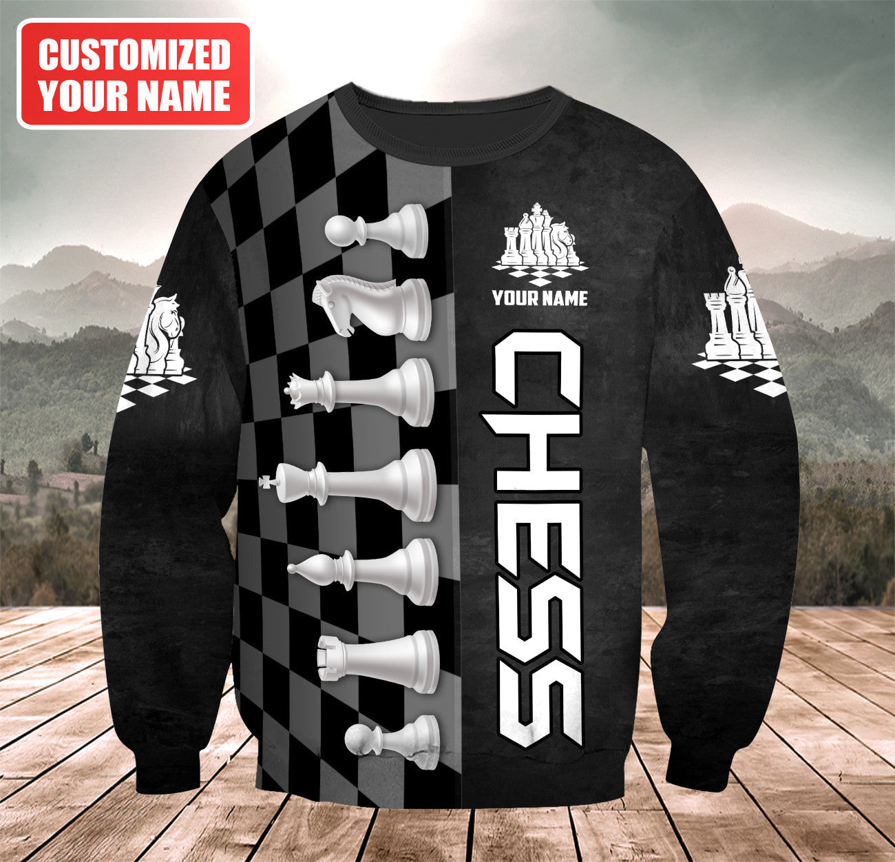 Personalized Name Chess Q2 All Over Printed Unisex Shirt